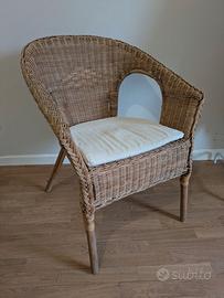 Poltrona in rattan