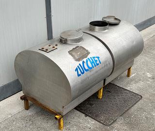 Cisterna doppia in acciaio inox con supporto usata