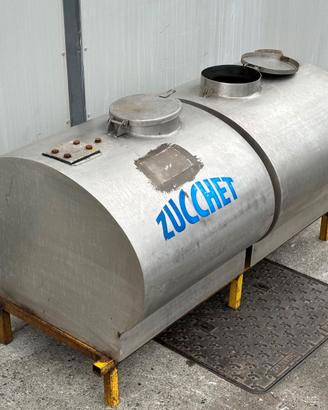Cisterna doppia in acciaio inox con supporto usata