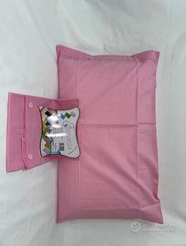 Coppia Federe  Rosa Con bottoni