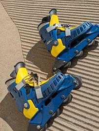 Pattini Roces per bambini blu e gialli
