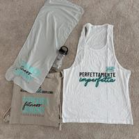 KIT sportivo - Canotta shopping bag asciugamano