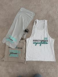 KIT sportivo - Canotta shopping bag asciugamano