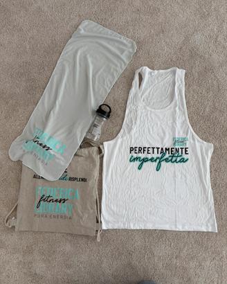 KIT sportivo - Canotta shopping bag asciugamano