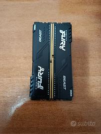 Ram Kingston FURY Beast 16GB Dual-Kit DDR4-3200