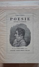 libro "POESIE EDITE E INEDITE' di CARLO PORTA