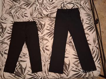 2 paia Pantaloni Donna Basic neri elasticizzati