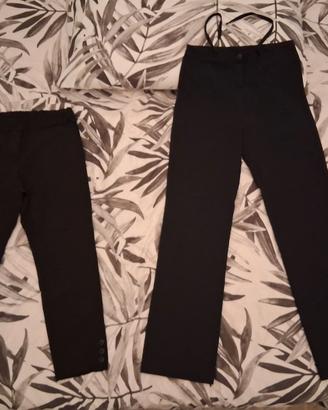 2 paia Pantaloni Donna Basic neri elasticizzati