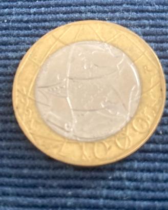 1000 lire mappa europea con errore
