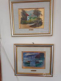 foglia d'oro di R. Del Vecchio dipinta a mano 