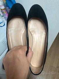 Ballerine nere camoscio Fiorella Rubino