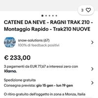 Catene da neve mod. Trak 210