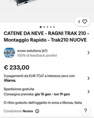 Catene da neve mod. Trak 210