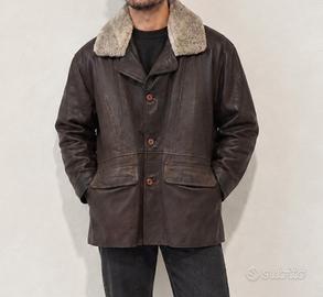 Giaccone vintage in vera pelle fine anni 80 tg, XL