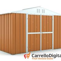 Box giardino lamiera zincata 327x155 legno chiaro