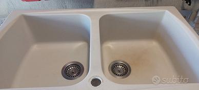 Lavello in fragranite beige Elleci 90cm