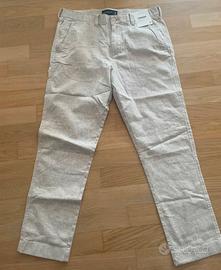 Pantaloni misto lino cotone uomo Abercrombie