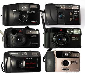 Lotto 6 Macchine Fotografiche Compatte Analogiche