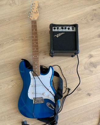 chitarra elettrica con amplificatore