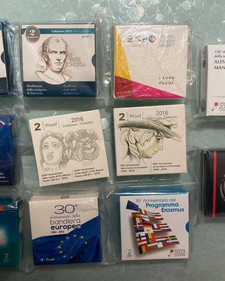 Monete commemorative euro Italia  fondo specchio