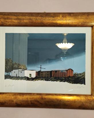 Quadro Serigrafia Prova D'autore Paesaggio