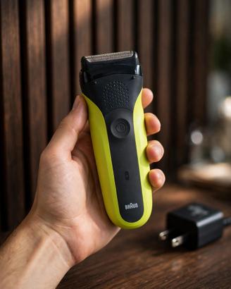 Rasoio Braun Series 3 giallo lime con caricatore