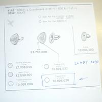 Ricambi fanaleria Fiat 500