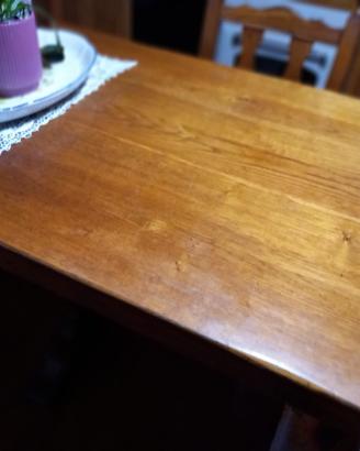 tavolo noce legno masello 180 spessore 6