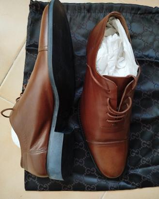 scarpe GUCCI in pelle marrone 41+