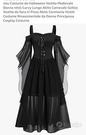 Costume Da Halloween Vestito Medievale Donna Retrò Curvy Lungo Abito - 4