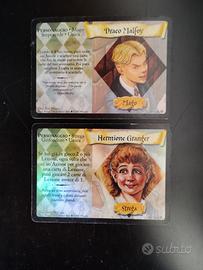 2 Carte Harry Potter TCG WOTC Hermione Draco Holo