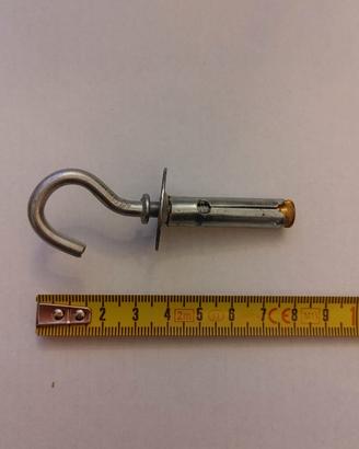 15 tasselli a espansione con occhiollo aperto 8 mm