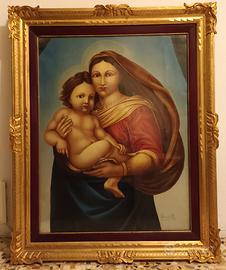 Antico dipinto Madonna con bambino