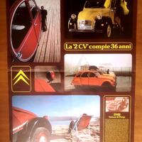 CITROEN 2 CV POSTER ORIGINALE del 1984 cm 58x42