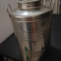 bidone in acciaio per raccolta olio 50 litri 