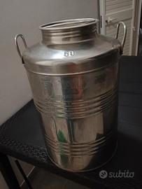 bidone in acciaio per raccolta olio 50 litri 