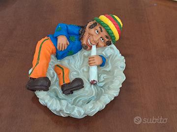 Posacenere Rastaman in resina stile Giamaica