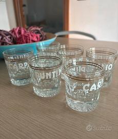 6 bicchieri pubblicitari vintage Carpano