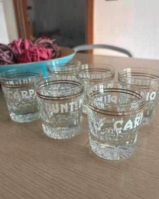 6 bicchieri pubblicitari vintage Carpano