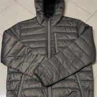 BRUGI piumino giacca cappotto cappuccio unisex XL 