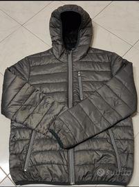 BRUGI piumino giacca cappotto cappuccio unisex XL 