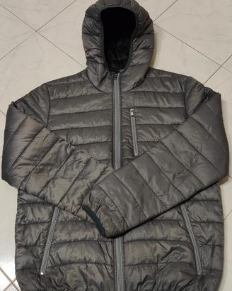 BRUGI piumino giacca cappotto cappuccio unisex XL 