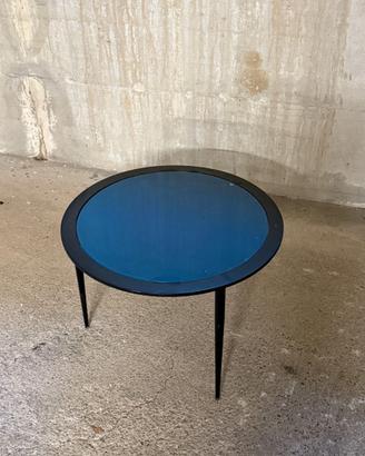 Tavolino Naos con top in vetro blu