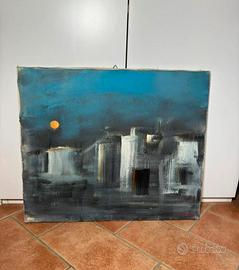 Quadro Amleto Olio su tela Vintage
