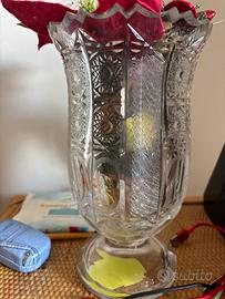 Vaso in cristallo molato vintage