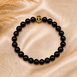 Bracciale Zodiaco Ariete in Tormalina Nera