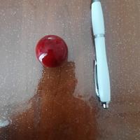 trackball sfera marmo rosso