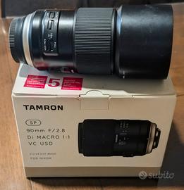 Tamron SP 90 mm. f2/8 VC USD - attacco Nikon
