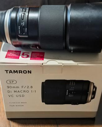 Tamron SP 90 mm. f2/8 VC USD - attacco Nikon