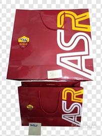 AS ROMA lotto 2 BUSTE misura cm43x44x15+cm36x26x11